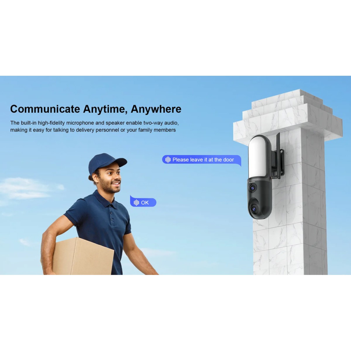 VSTARCAM smart κάμερα FC4 με φωτισμό, dual lens, 3MP, WiFi, SD, PTZ, IP66