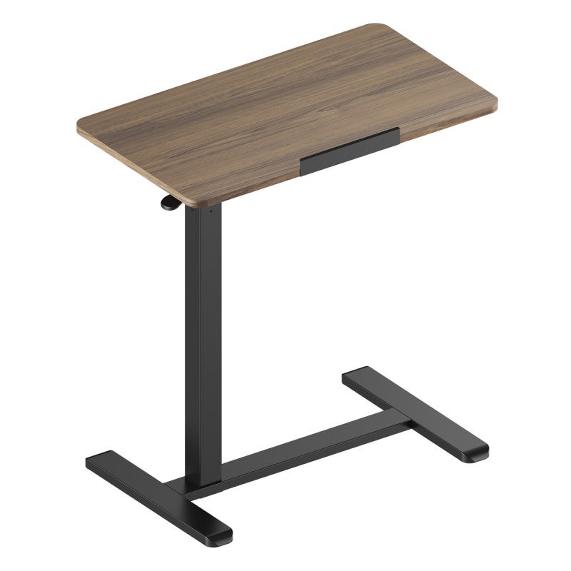 BRATECK γραφείο FMT02-10 με ρυθμιζόμενο ύψος & κλίση, ροδάκια, 700x415x740~1180mm, μαύρο/καφέ