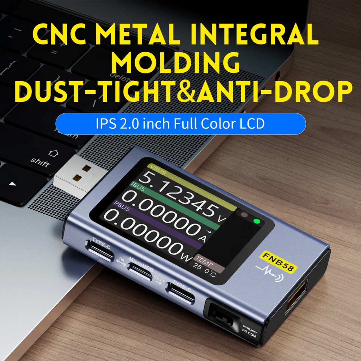 FNIRSI USB tester φόρτισης FNB58
