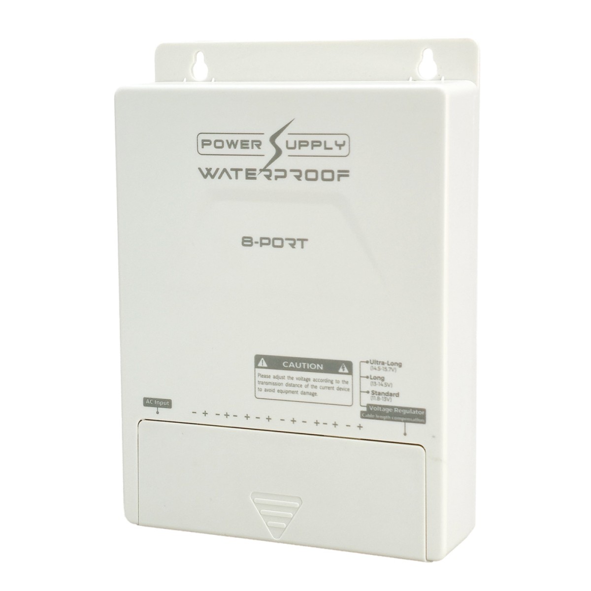 FOLKSAFE τροφοδοτικό συστημάτων CCTV FS-DC120805W, 8 εξόδων, 12V/5A, αδιάβροχο IP65