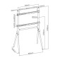 BRATECK βάση δαπέδου FS12-46F-01 για τηλεόραση 49-70", έως 40kg