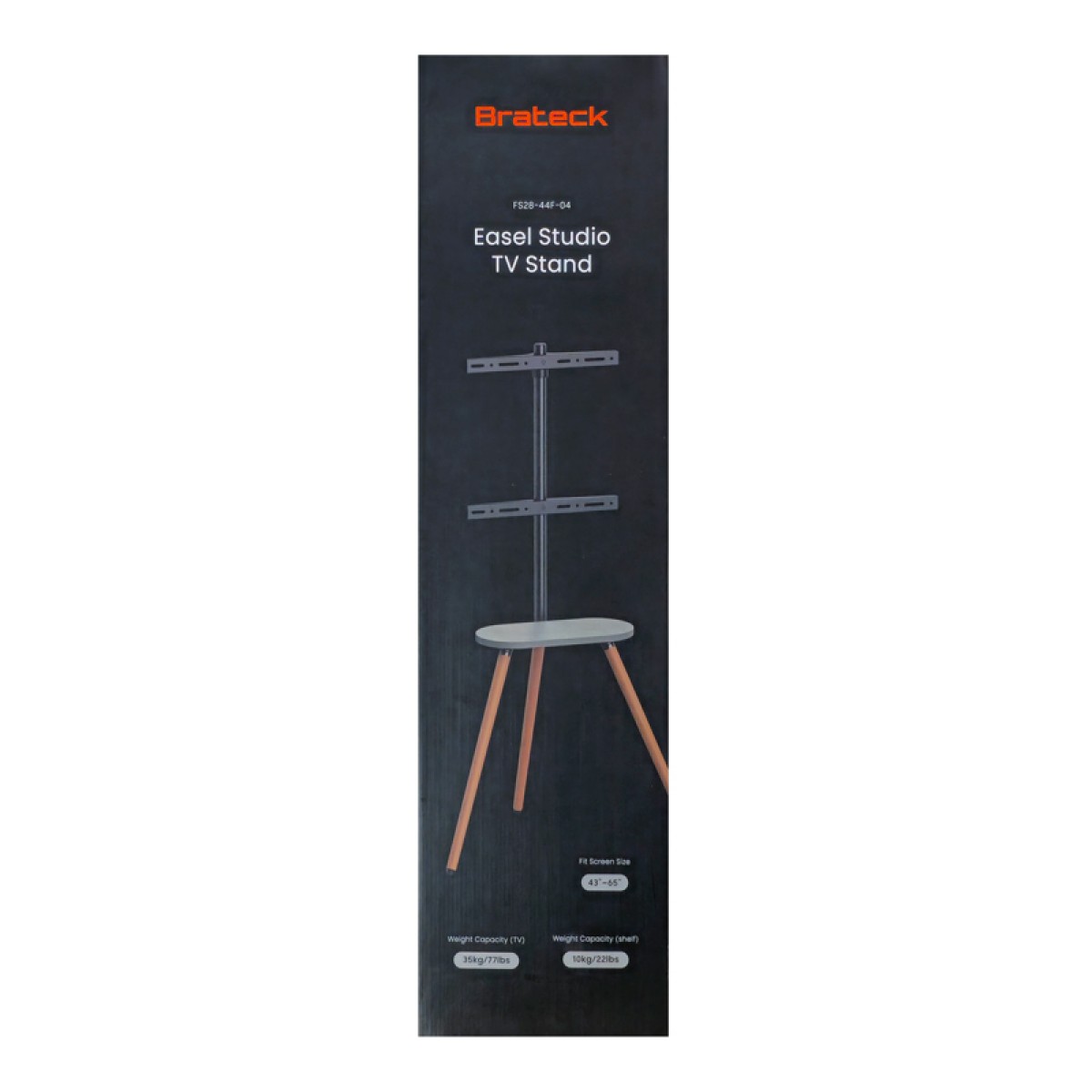 BRATECK βάση τηλεόρασης δαπέδου FS28-44F-04, 43-65", έως 35kg, με ράφι