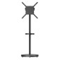 BRATECK βάση τηλεόρασης δαπέδου FS38-44TWE, 32-65", έως 50kg, με 2x ράφια, ροδάκια, μαύρη