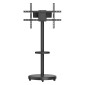BRATECK βάση τηλεόρασης δαπέδου FS38-46TWE, 37-86", έως 50kg, με ράφι & cable management, ροδάκια, μαύρη