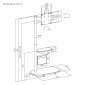 BRATECK βάση τηλεόρασης δαπέδου FS54-22T-02W, 17-43", έως 15kg, με ράφι & ροδάκια, μαύρη