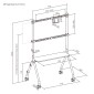 BRATECK βάση τηλεόρασης δαπέδου FS66-46F-01, 37-86", έως 80kg, με ράφι & ροδάκια
