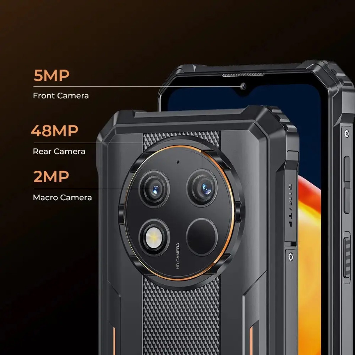 OUKITEL smartphone G1, 6.52", 6/256GB, 10600mAh, IP68/IP69K/MIL-STD-810H, μαύρο