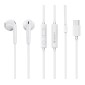 CELEBRAT earphones με μικρόφωνο G39, USB-C σύνδεση, 14mm, 1.2m, λευκά