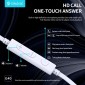CELEBRAT earphones με μικρόφωνο G40, USB-C σύνδεση, 10mm, 1.2m, μαύρα