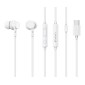 CELEBRAT earphones με μικρόφωνο G40, USB-C σύνδεση, 10mm, 1.2m, λευκά