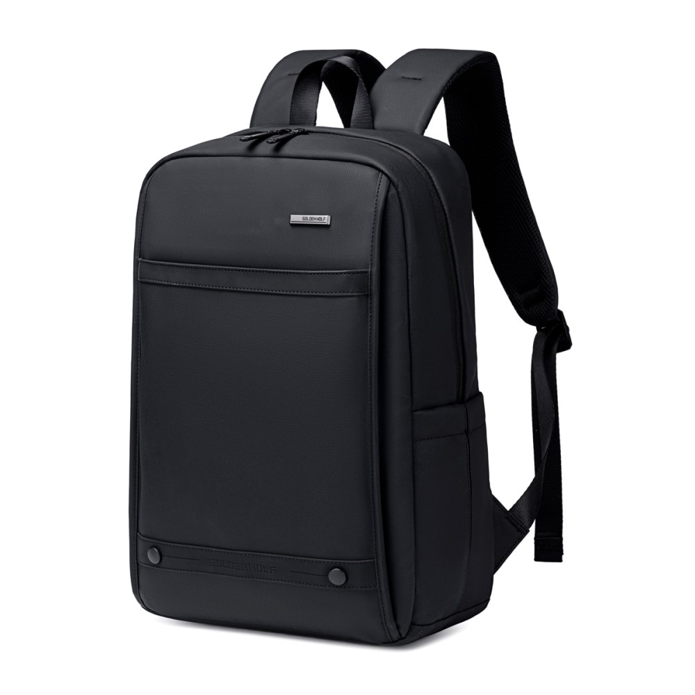 GOLDEN WOLF τσάντα πλάτης GB00705 με θήκη laptop 15.6", 17L, μαύρη