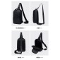 GOLDEN WOLF τσάντα Crossbody GXB00725, 4L, μαύρη