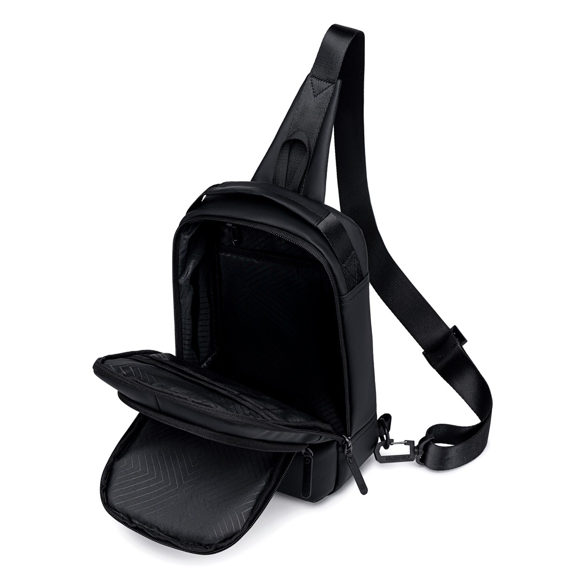 GOLDEN WOLF τσάντα Crossbody GXB00725, 4L, μαύρη