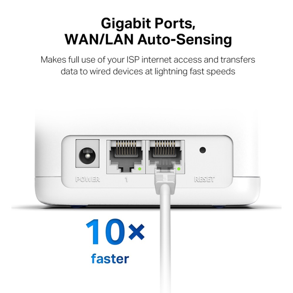MERCUSYS Mesh Wi-Fi System Halo H30G, 1.3Gbps Dual Band, 2τμχ, Ver. 1.0