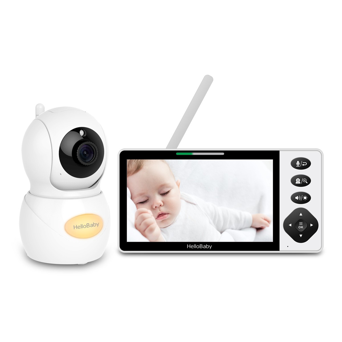 HELLOBABY ενδοεπικοινωνία μωρού HB6084L με κάμερα & οθόνη 5.5", 720p, PTZ