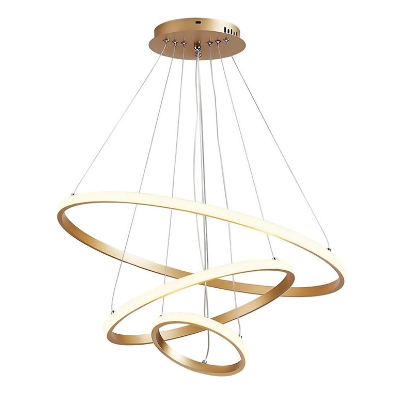 POWERTECH LED φωτιστικό οροφής HLL-0078, 44W, 4000K, 60x60cm, χρυσό