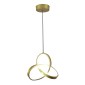 POWERTECH LED φωτιστικό οροφής HLL-0122, 15W, 4000K, Φ22cm x 1m, χρυσό