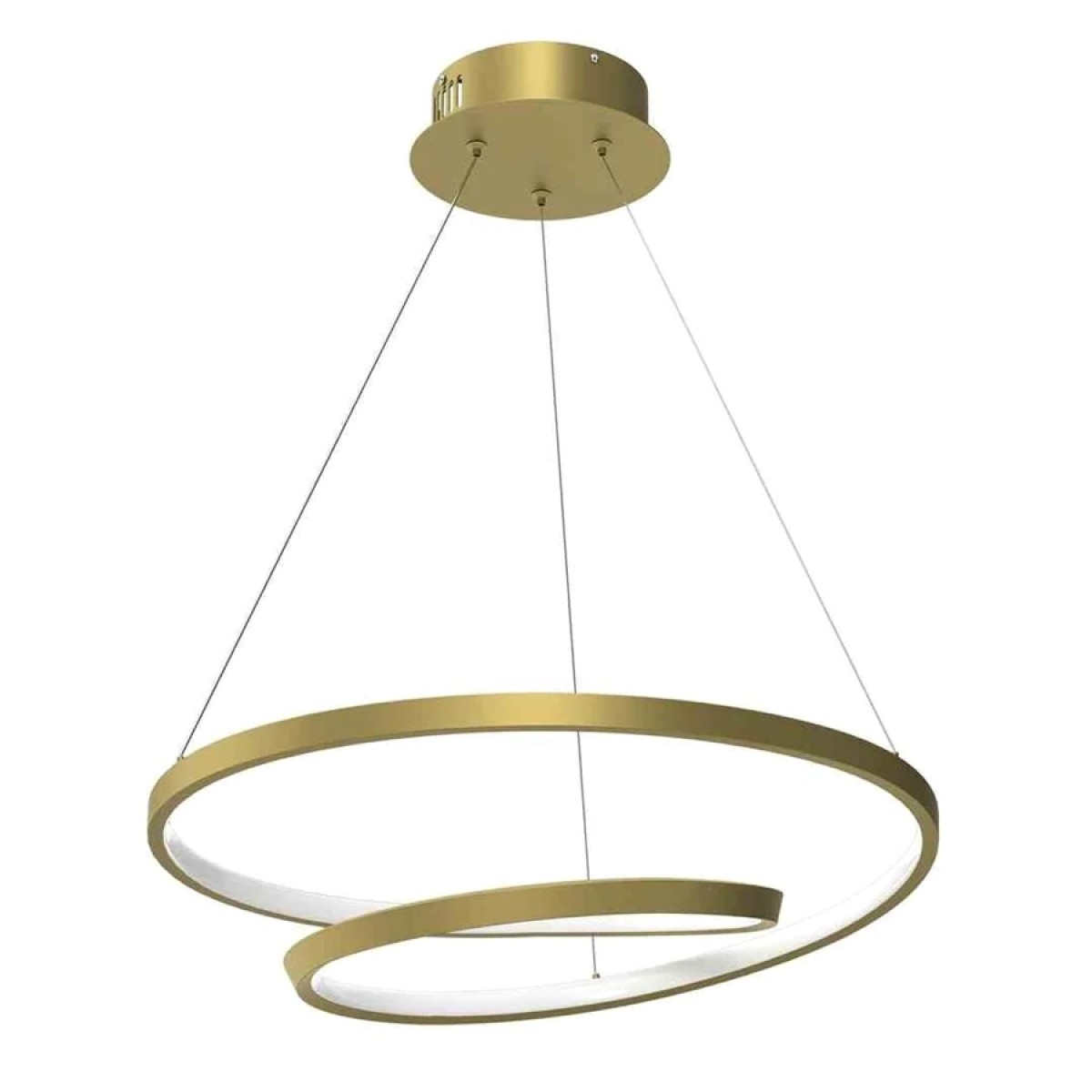 POWERTECH LED φωτιστικό οροφής HLL-0155, 25W, 4000K, Φ40cm, 1m, χρυσό