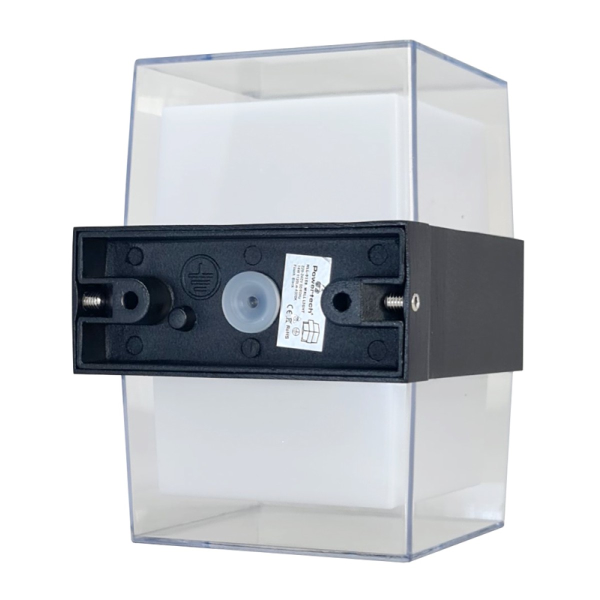 POWERTECH LED φωτιστικό τοίχου HLL-0159, 14W, 4000K, 1190lm, IP65, μαύρο