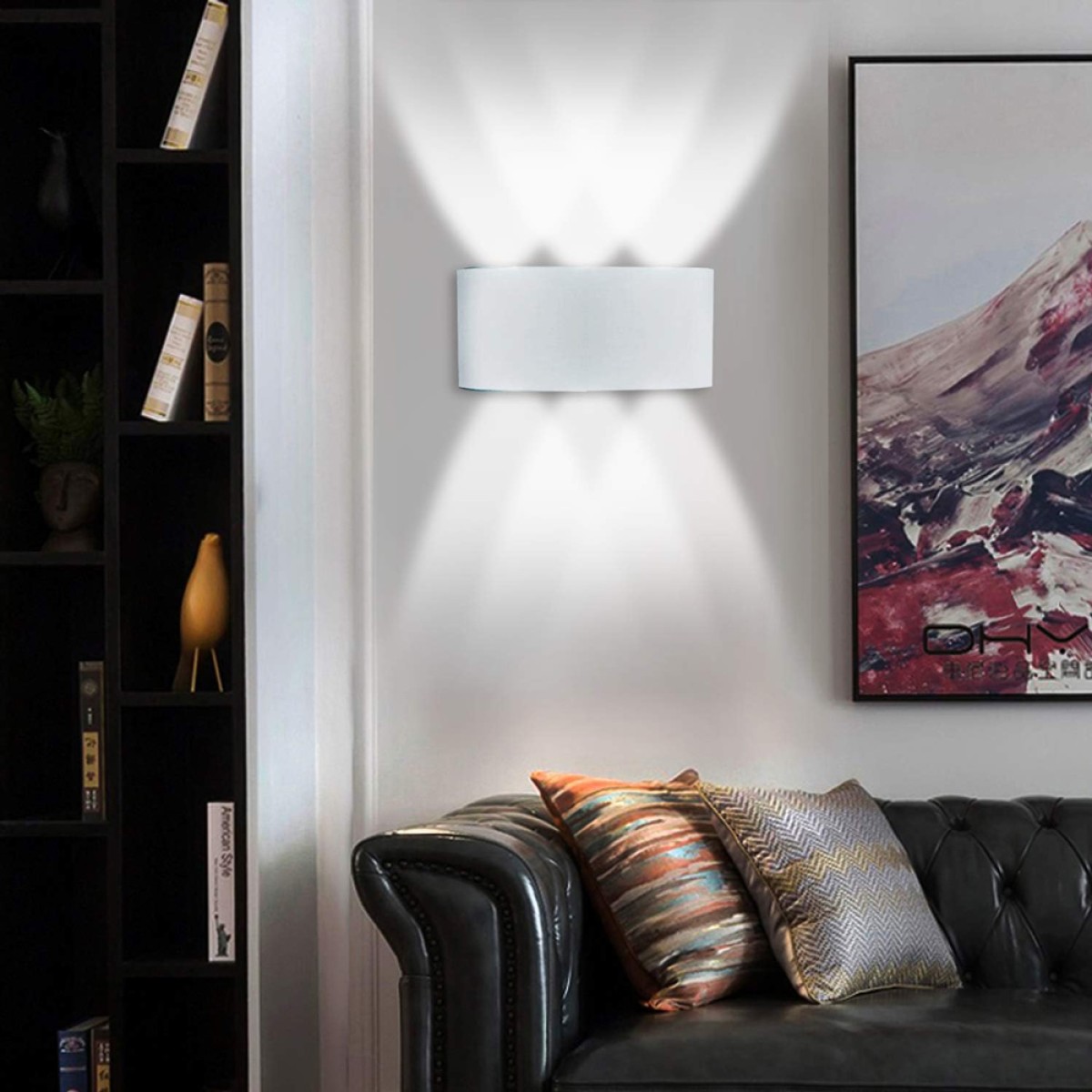 POWERTECH LED φωτιστικό τοίχου HLL-0160, 6W, 4000K, 510lm, IP65, λευκό