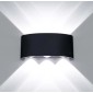 POWERTECH LED φωτιστικό τοίχου HLL-0161, 6W, 4000K, 510lm, IP65, μαύρο