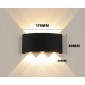 POWERTECH LED φωτιστικό τοίχου HLL-0161, 6W, 4000K, 510lm, IP65, μαύρο