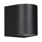 POWERTECH φωτιστικό τοίχου HLL-0187 για GU10 λάμπα, μεταλλικό, IP65, μαύρο