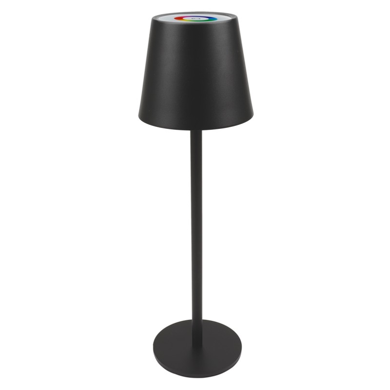 POWERTECH LED επιτραπέζιο φωτιστικό HLL-0195, RGB, ρυθμιζόμενο, επαναφορτιζόμενο, μαύρο