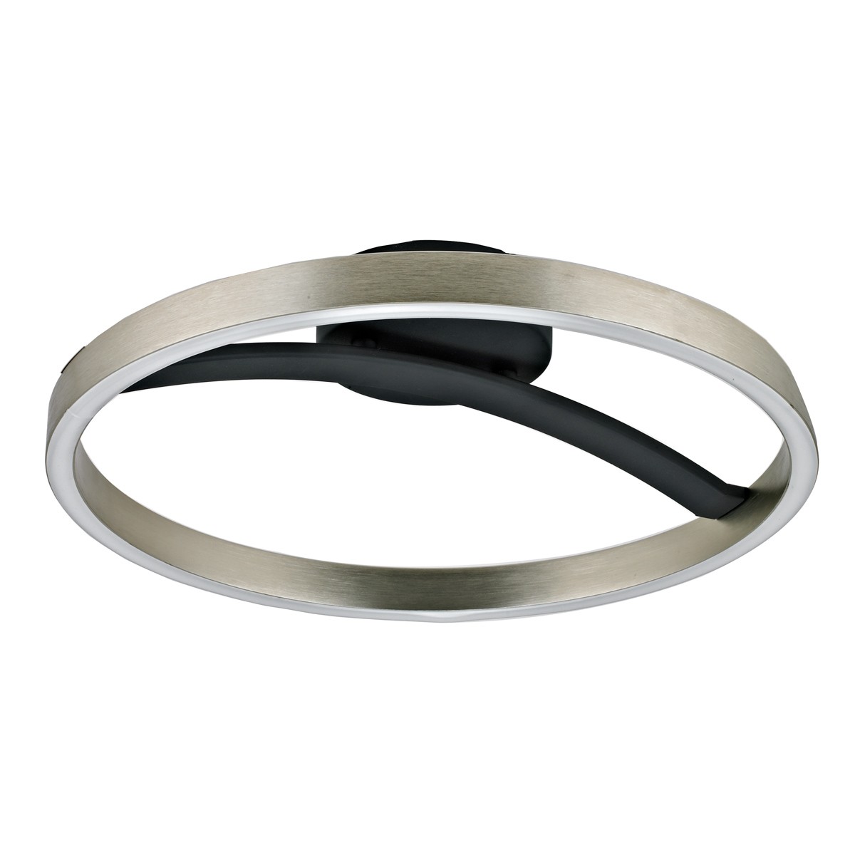POWERTECH LED φωτιστικό οροφής HLL-0200, 29W, 4000K, Φ38x10cm, ασημί/μαύρο