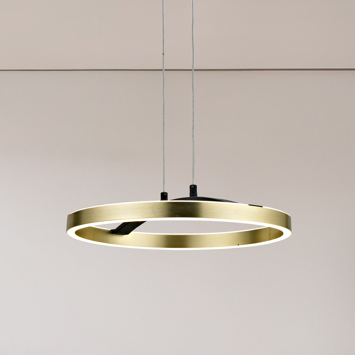 POWERTECH LED φωτιστικό οροφής HLL-0201, 29W, 4000K, Φ38x120cm, χρυσό/μαύρο
