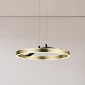 POWERTECH LED φωτιστικό οροφής HLL-0201, 29W, 4000K, Φ38x120cm, χρυσό/μαύρο