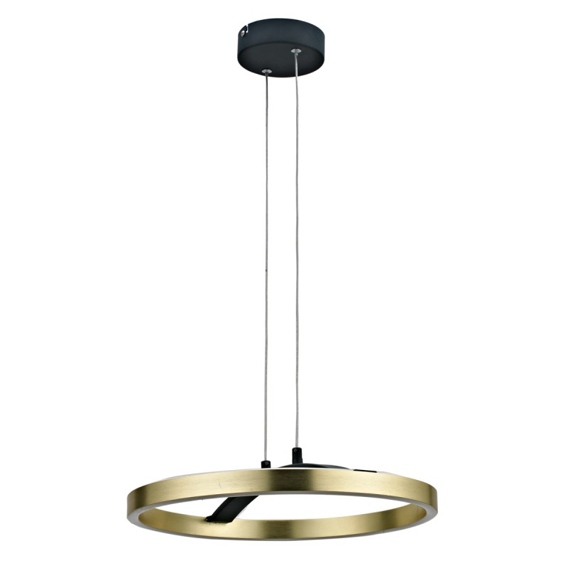 POWERTECH LED φωτιστικό οροφής HLL-0201, 29W, 4000K, Φ38x120cm, χρυσό/μαύρο