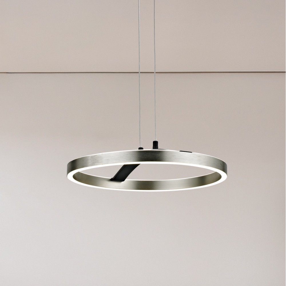 POWERTECH LED φωτιστικό οροφής HLL-0202, 29W, 4000K, Φ38x120cm, ασημί/μαύρο