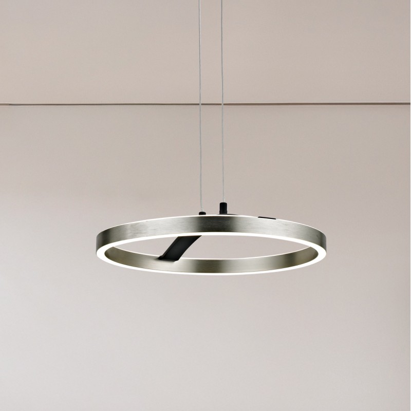 POWERTECH LED φωτιστικό οροφής HLL-0202, 29W, 4000K, Φ38x120cm, ασημί/μαύρο