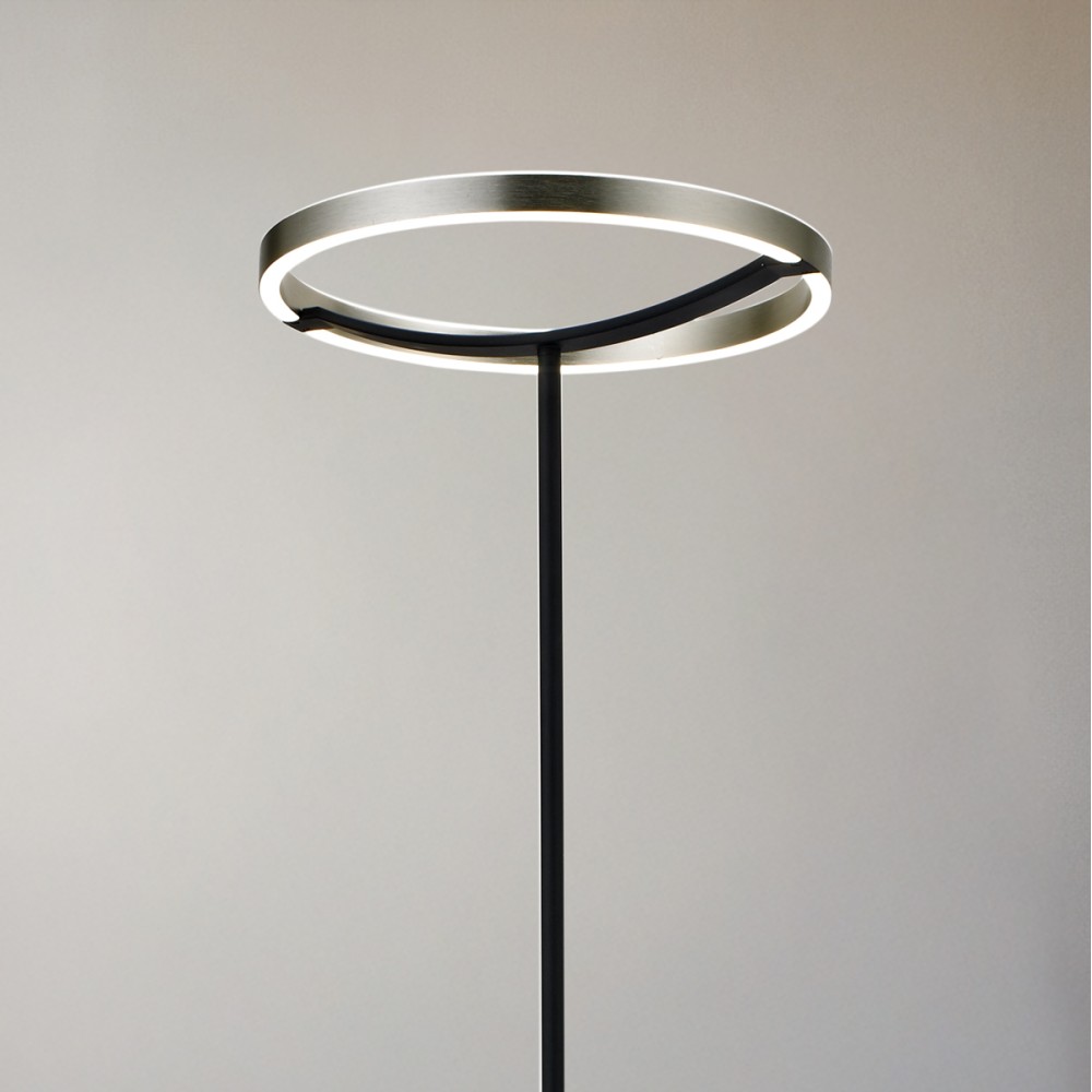 POWERTECH LED φωτιστικό δαπέδου HLL-0204, 42W, 4000K, Φ38x157cm, ασημί/μαύρο