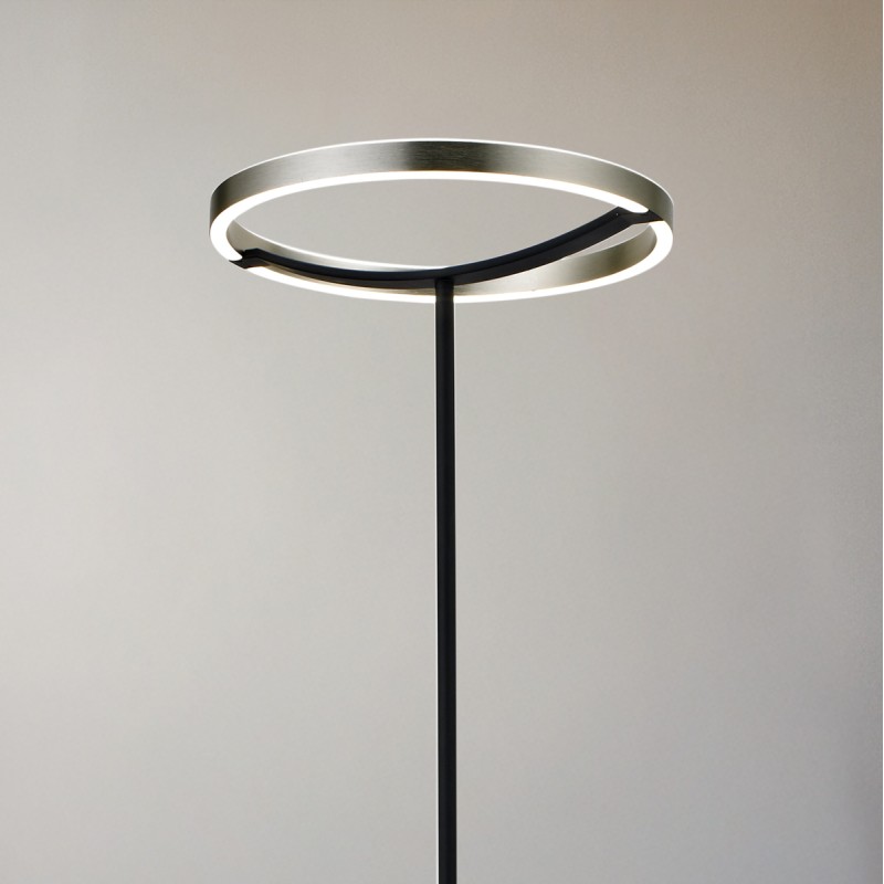 POWERTECH LED φωτιστικό δαπέδου HLL-0204, 42W, 4000K, Φ38x157cm, ασημί/μαύρο
