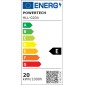 POWERTECH LED φωτιστικό δαπέδου HLL-0204, 42W, 4000K, Φ38x157cm, ασημί/μαύρο