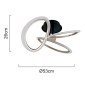 POWERTECH LED φωτιστικό οροφής HLL-0206, 40W, 4000K, Φ53x26cm, οπάλ χρυσό/μαύρο