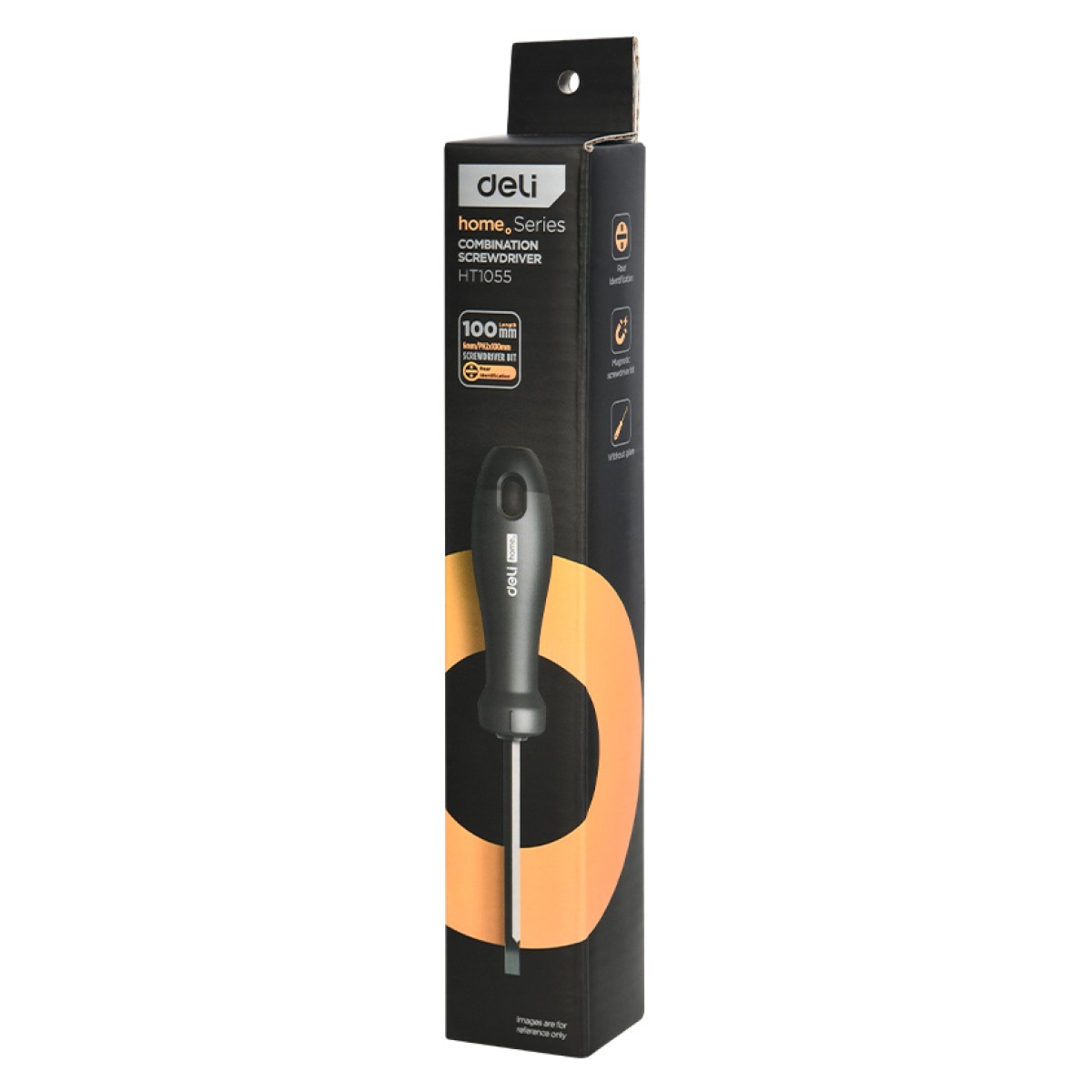 DELI κατσαβίδι HT1055 με διπλή κεφαλή, μαγνητικό, 6mm/PH2x100mm
