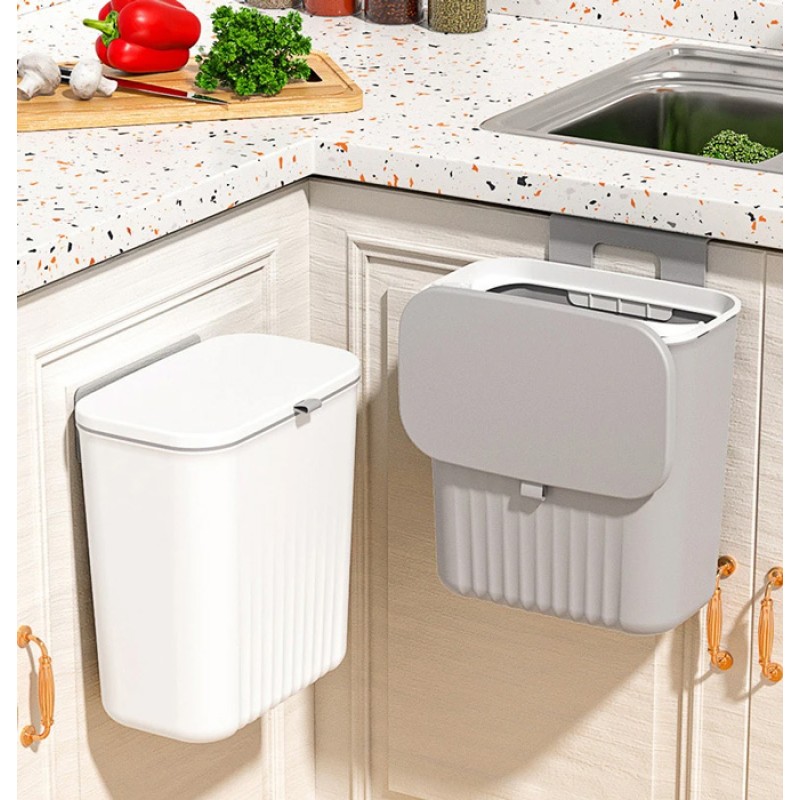 HOME USE κάδος απορριμμάτων HUH-0152, 9lt, 26x16x29cm, γκρι