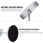 HOME USE επιτραπέζιος καθρέφτης HUH-0185 με LED φως, 1x/5x zoom, ασημί