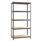 HOME USE μεταλλική ραφιέρα HUH-0199 με 5 ράφια, 90x40x180cm, μαύρη