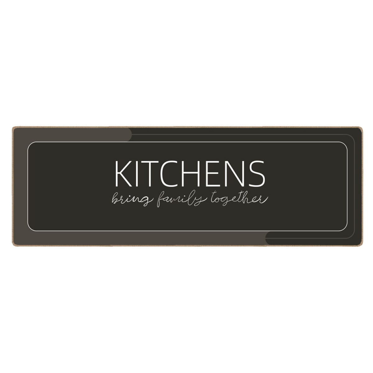 HOME USE πατάκι κουζίνας HUH-0216, αντιολισθητικό, υφασμάτινο, 120x40cm, 3.5mm πάχος, καφέ