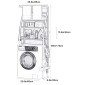 HOME USE ραφιέρα μπάνιου HUH-0222 με 3 ράφια, μεταλλική, 65x25x175cm, λευκή