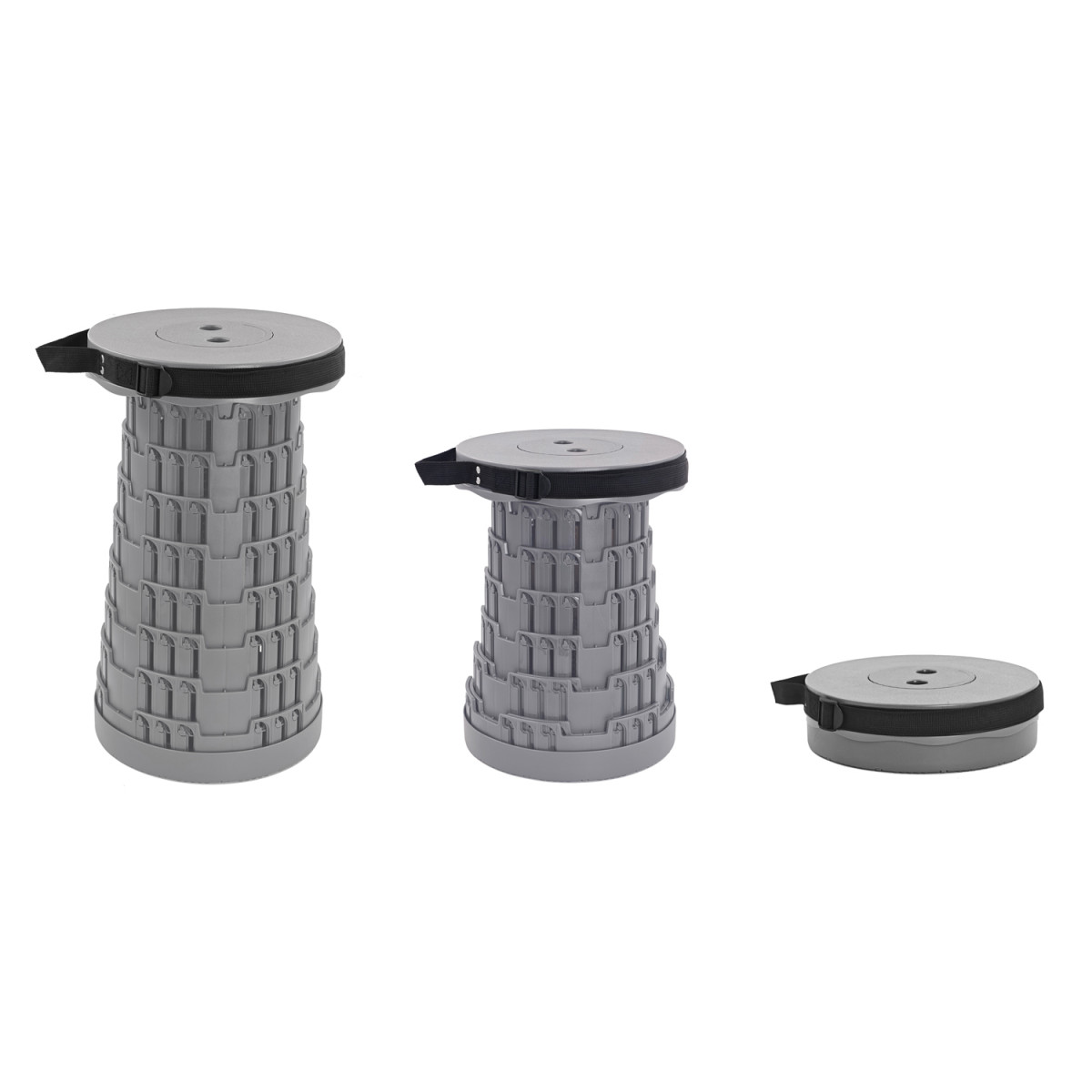 HOME USE πτυσσόμενο καρεκλάκι HUH-0231, αντοχή έως 250kg, 25.5x45cm, γκρι