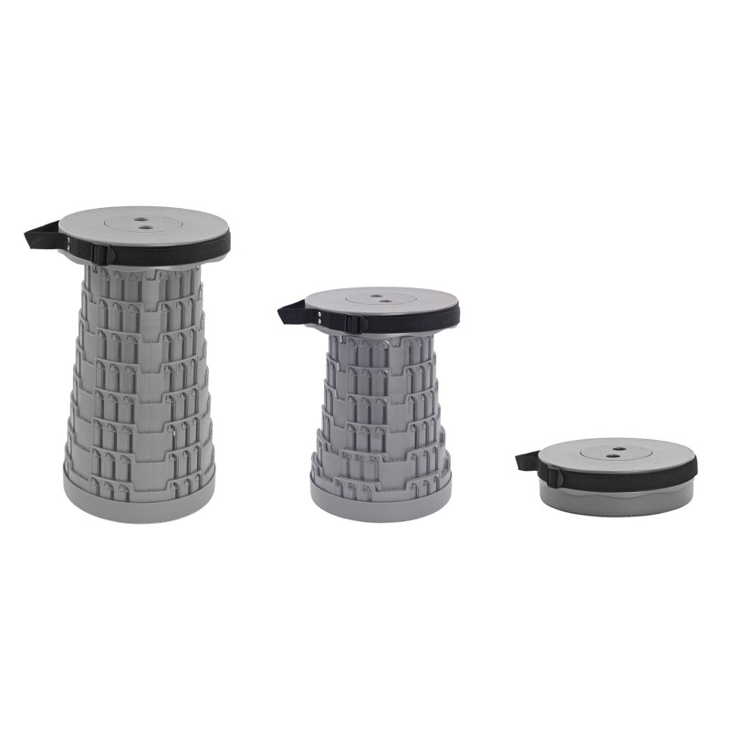 HOME USE πτυσσόμενο καρεκλάκι HUH-0231, αντοχή έως 250kg, 25.5x45cm, γκρι