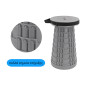 HOME USE πτυσσόμενο καρεκλάκι HUH-0231, αντοχή έως 250kg, 25.5x45cm, γκρι