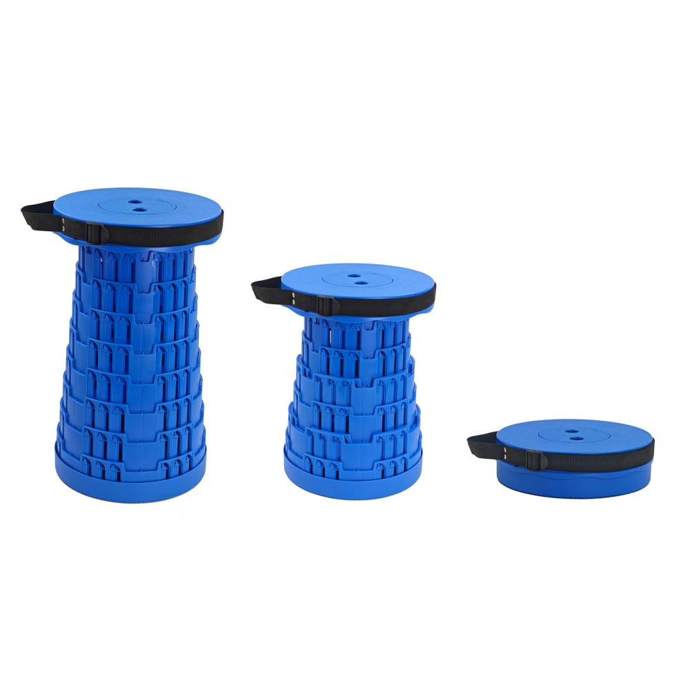 POWERTECH πτυσσόμενο καρεκλάκι HUH-0234, αντοχή έως 250kg, 25.5x45cm, μπλε