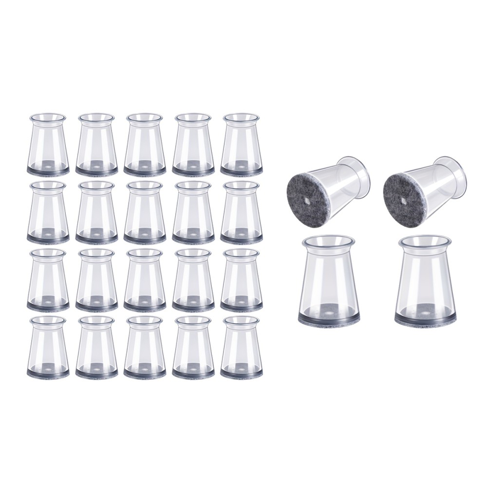 HOME USE προστατευτικές τάπες επίπλων HUH-0258, 16-23mm, διάφανες, 24τμχ