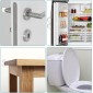 HOME USE στοπ πόρτας HUH-0264, αυτοκόλλητο, PU πλαστικό, 25x10mm, διάφανο, 12τμχ